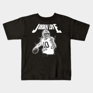 jordan love vintage art Kids T-Shirt